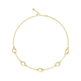 Guess Bamboo Gold Zirconia Necklace For Women JUBN05167JWYGT/U