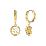 Guess Gold Drop Earrings For Women JUBE02135JWYGT/U