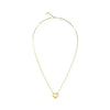 Guess Iconique Gold Heart Logo Necklace For Women JUBN05541JWYGT/U
