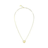 Guess Iconique Gold Heart Logo Necklace For Women JUBN05541JWYGT/U