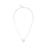 Guess Iconique Silver Heart Logo Necklace For Women JUBN05541JWRHT/U