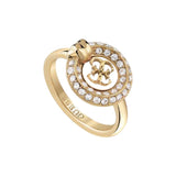 Guess Knot You Gold-Toned Zirconia Ring with White Accents - JUBR04055JWYGWH54