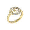 Guess Knot You Gold-Toned Zirconia Ring with White Accents - JUBR04055JWYGWH56