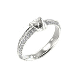 Guess Knot You Silver Toned Steel Zirconia Ring 54 - JUBR04057JWRH54