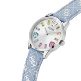 Guess Ladies Blue Silver Tone Analog Watch GW0654L1 - Image 2