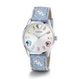 Guess Ladies Blue Silver Tone Analog Watch GW0654L1 - Image 3