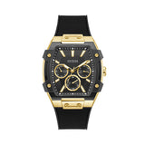 Guess Mens Black Gold Tone Multi Function Watch GW0956G2