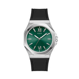 Guess Mens Black Silver Tone Analog Watch GW0850G1