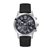Guess Mens Black Silver Tone Multi-function Watch GW0709G1