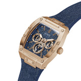 Guess Mens Blue Rose Gold Tone Multi Function Watch GW0786G2 - Image 3