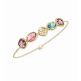 Guess Multi Crystals Gold Bracelet For Women JUBB05570JWYGMCTU