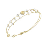 Guess Tiny Pearly Gold Pearl Crystal Bracelet For Women JUBB05512JWYGS