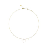 Guess Tiny Pearly Gold Pearl Crystal Necklace For Women JUBN05580JWYGT/U