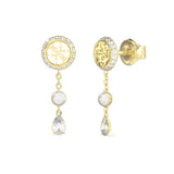Guess Tiny Pearly Gold Pearl Drop Earrings For Women JUBE05521JWYGT/U