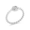 Guess Tiny Pearly Silver Pearl Crystal Ring For Women JUBR05522JWRH52