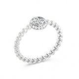 Guess Tiny Pearly Silver Pearl Zirconia Ring For Women JUBR05522JWRH54