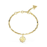 Guess Wild Flower Gold Circle Bracelet For Women JUBB05509JWYGL