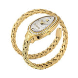 Guy Laroche Adele Quartz White Oval Dial Gold Tone Watch For Women GLWLG0002402
