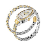 Guy Laroche Adele Quartz White Oval Dial Gold Tone Watch For Women GLWLG0002403