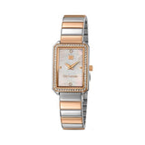 Guy Laroche Deborah Quartz White Rectangular Dial Rose Gold Tone Watch For Women GLWLG0001804