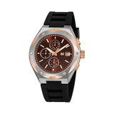 Guy Laroche Renaud Quartz Chronograph Brown Dial Rubber Strap Watch For Men GLWGM0003604