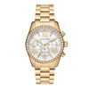 Michael Kors Lexington Lux Chronograph Gold-Tone Stainless Steel Watch