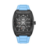 Police Black Dial Orange Silicone Strap Mens Watch PEWJQ0004504