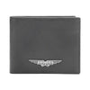 Police Black Genuine Leather Winged Emblem Bi-fold Wallet - PA35471WLB