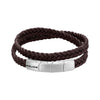 Police Braid Brown Leather Bracelet for Men PEAGB0037403