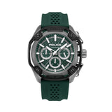Police Centurian Green Charcoal Dial Green Silicone Strap Mens Watch PEWGQ0093202