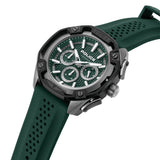 Police Centurian Green Charcoal Dial Green Silicone Strap Mens Watch PEWGQ0093202 - Image 2