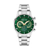 Police Chronograph Green Dial Stainless Steel Bracelet Mens Watch PEWJK2014301M