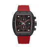 Police Coswig Chronograph Black Dial Red Silicone Strap Mens Watch PEWGO0063105