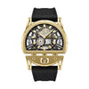 Police Daintree 2.0 Skeleton Gold Case Black Silicone Strap Mens Watch PEWGM0081508