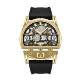 Police Daintree 2.0 Skeleton Gold Case Black Silicone Strap Mens Watch PEWGM0081508