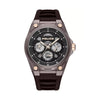 Police Dominion Black Dial Brown Silicone Strap Mens Watch PEWGQ0093801
