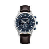 Police Driver Multifunction Black Leather Strap Mens Watch PEWJF2002801M