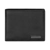 Police Drum Black Textured Leather Coin Wallet - PELGW2202501