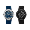 Police Dual Black and Navy Silicone Men Watch - PEWGQ0081903