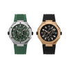 Police Dual Reversible Green and Black Silicone Men Watch - PEWGQ0081902