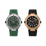 Police Dual Reversible Green and Black Silicone Men Watch - PEWGQ0081902
