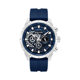 Police Neist Chronograph Blue Dial Silicone Strap Mens Watch PEWGQ0092702