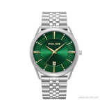 Police Patriot Green Dial Stainless Steel Bracelet Mens Watch PEWGG1530501