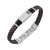 Police Ridgecord Brown Braided Leather Bracelet PEAGB0079502