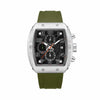 Police Rock Rebel Quartz Chronograph Black Dial Green Silicone Strap Mens Watch PEWGO0063104