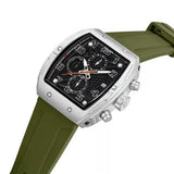 Police Rock Rebel Quartz Chronograph Black Dial Green Silicone Strap Mens Watch PEWGO0063104 - Image 2