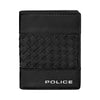 Police Weave Black Genuine Leather Gents Card Case - PELGD2207701