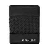 Police Weave Black Genuine Leather Gents Card Case - PELGD2207701