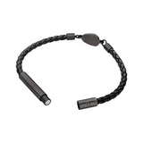 Police Web Slinger Black Textured Leather Bracelet for Men PEAGB0042202 - Image 3