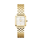 Rosefield Boxelle Gold Toned White Matte Dial Watch - BWGSG-B01